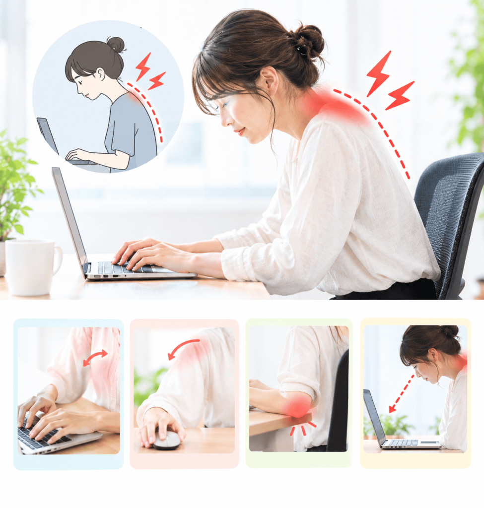 デスクワークによる肩こり